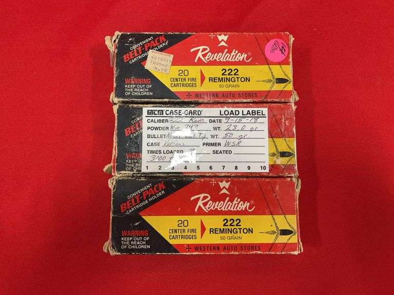 (154+-)Rds 222 Remington Ammo Some Reloads and Brass Plus Reloading Dies