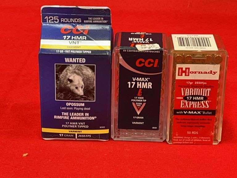 200 Rds+- 17 HMR Ammo