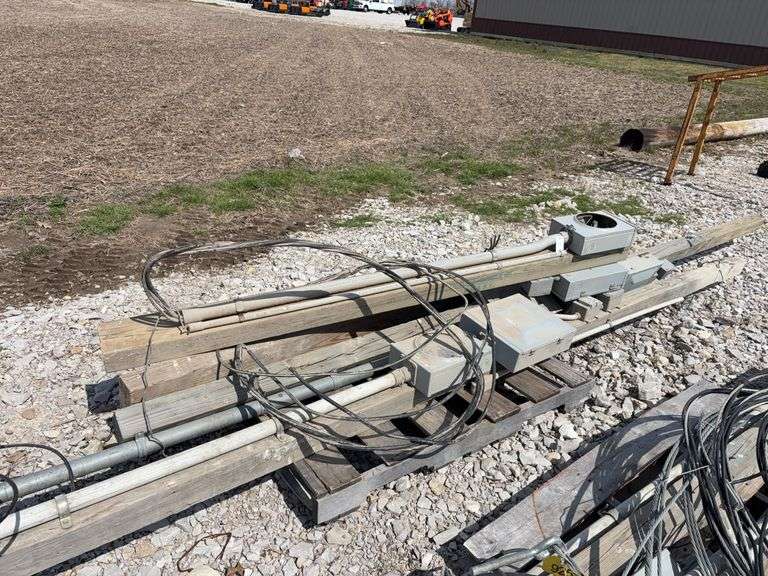 Panel Cans (3) Temporary Electric Services on 4x4 posts, Various Size Panel Cans ...