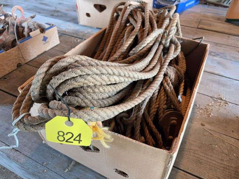 Box of Rope, various sizes and lengths, - Langham Auctioneers