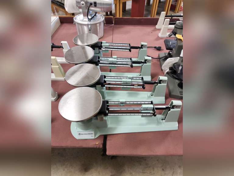 4 Fisher Science Education triple beam scales Lindsay Auctions LLC