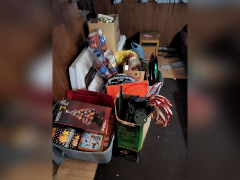 10 boxes of Christmas decor
