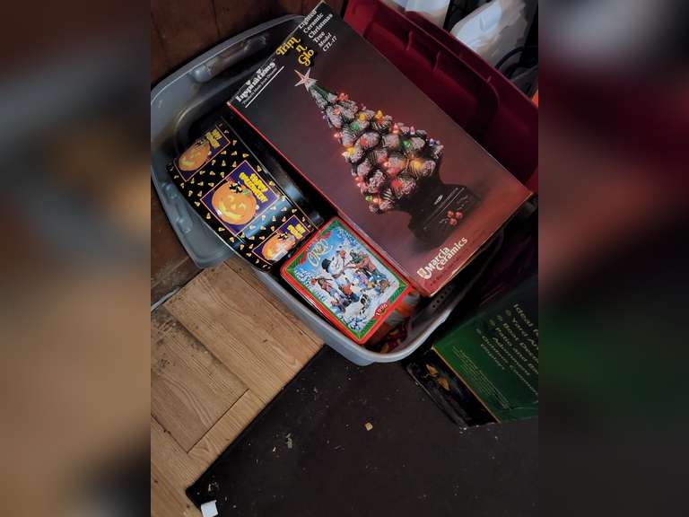 10 boxes of Christmas decor