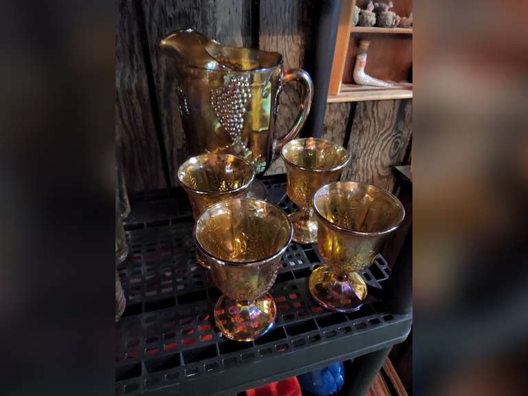 5 pcs carnival glass
