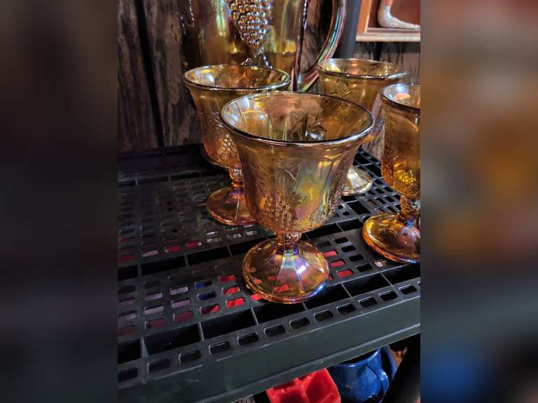 5 pcs carnival glass