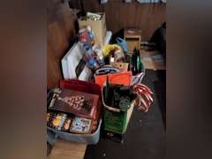 10 boxes of Christmas decor