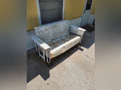 Vintage metal patio glider approx 65" wide