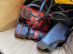 Box: battery chargers for dewalt, milwaukee, makita & others