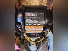 Ironton 6" bench grinder on pedestal (powers on but wire brush wheel is too big)