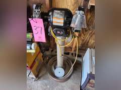 Ironton 6" bench grinder on pedestal (powers on but wire brush wheel is too big)