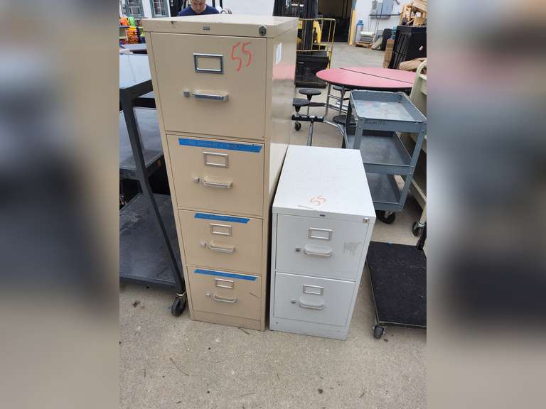 2 metal file cabinets