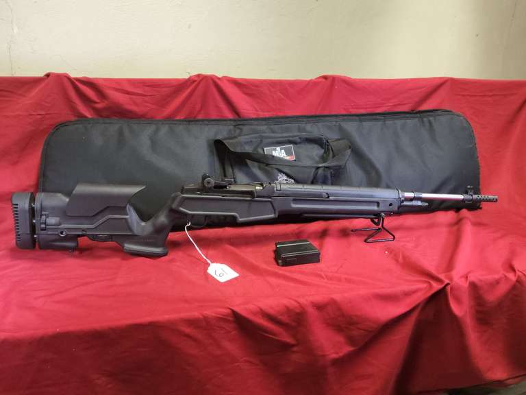Springfield Armory Mod: US M1A, 7.62 cal semi auto rifle, Ser#: 501566, 25" stainless brl, Archangel fully adj target stock, 1 mag, soft case, book, 98% (believe to be new)