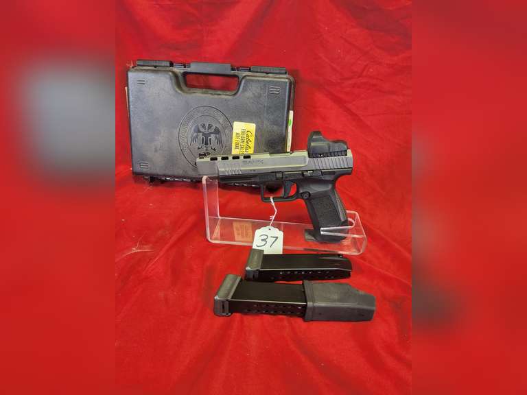 Century Arms Canik Mod: TP98FX, 9mm pistol, Ser#: T6472-17BC11601, 4" brl, viper red dot sight, 2 mags, back straps & other accessories, box & book,  98% (believe to be new)