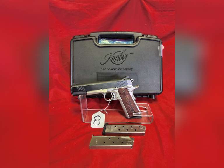 Kimber Mod: Custom II (1911), .45 ACP pistol, Ser#: K577113, 5" brl, 2 tone finish, box, book, 2 mags, 96%