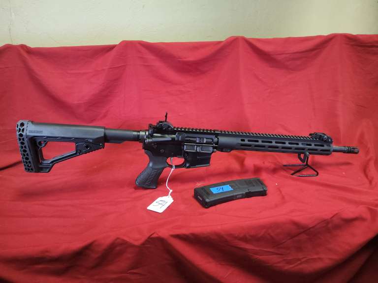 Savage Mod: MSR15, 2.23/5.56 semi rifle, Ser#: 03-026923, 18" brl, flat top, flip up sights, telescoping stock, 1 mag, 98%