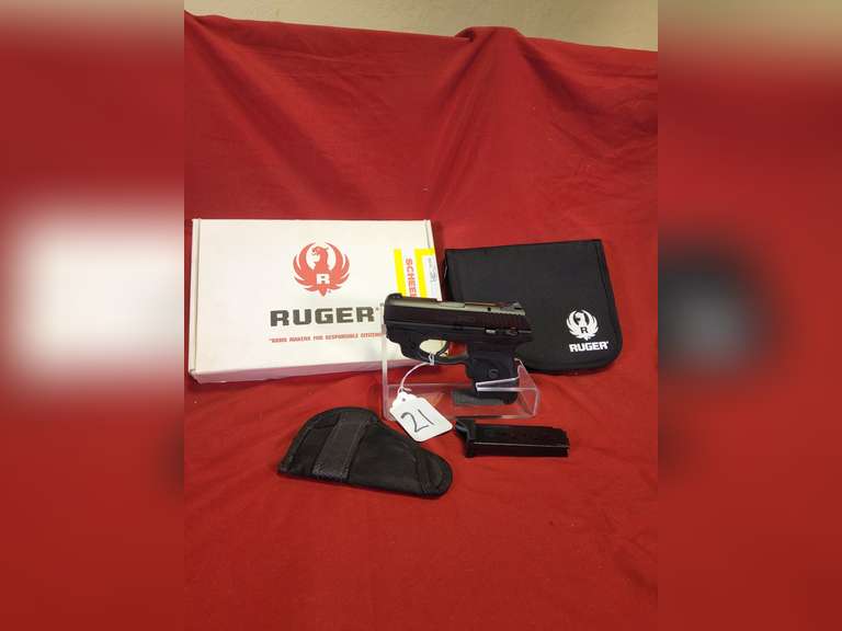Ruger Mod: LC380, 380 cal pistol, Ser#:326-43750 , 3" brl, crimson trace laser, 1 mag, box, book, holster, soft case, 98% (believe to be new)