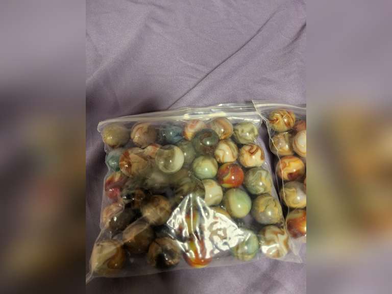 2 bags of large marbles