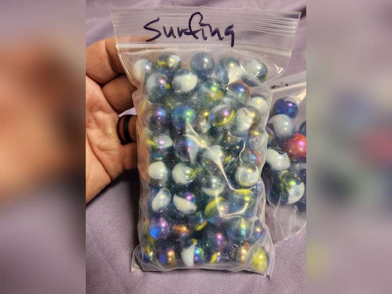 2 bags of small marbles & 1 bag of large marbles