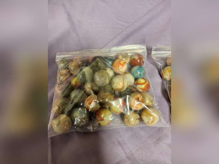 2 bags of large marbles