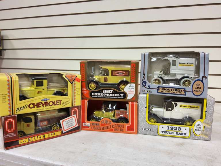 6 collectible coin banks SEE PICS