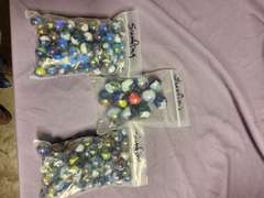 2 bags of small marbles & 1 bag of large marbles