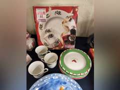 Group of Christmas dishes