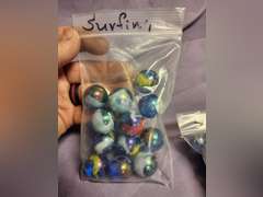 2 bags of small marbles & 1 bag of large marbles