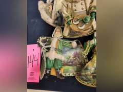Group of decorative Thomas Kincade Santa dolls SEE PICS