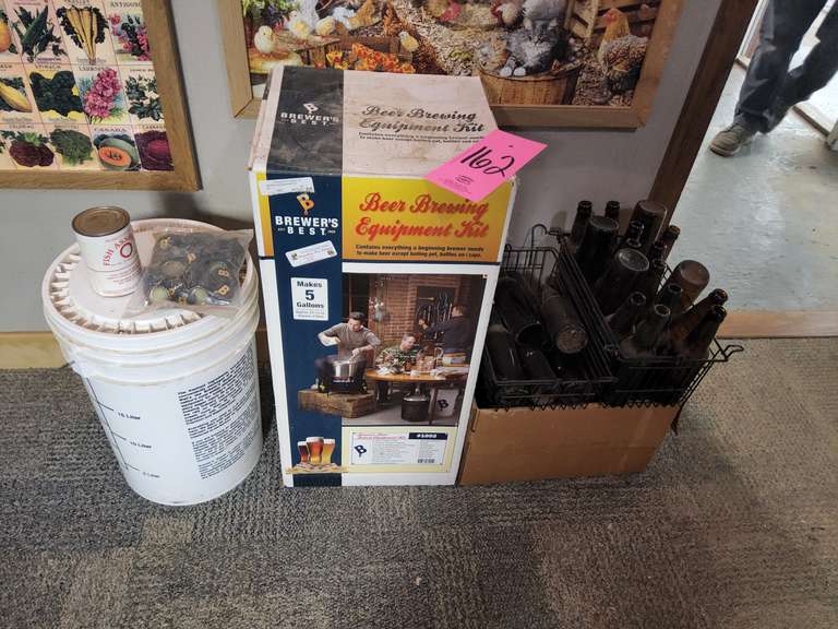 Beer Brewing equipment, bottles, caps & other