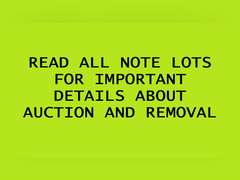 PLEASE READ ALL NOTES, DETAILS & INSTRUCTIONS--  Buyer Must Bring Any And All Tools, Dollies,  Boxes, Paper For Breakables, Etc. We Do Not Provide These Items Or Any Items Necessary For Your Removal.  In The Lot Descriptions, Any Extra Info Or Details About That Lot Will Be In The Extended Description When You Click On Lot Details And Scroll Down. There You Will Find Dimensions & Any Other Info That We Could Not Fit Into The Lead Description.  Buyer Must Take All Items In The Lots On Your Invoice. If Any Items Are Left From Your Lots You Will Be Charged A Disposal Fee. The Fee Amount Will Be Determined Based On What Is Left From Your Lots.  ***ALL ITEMS IN AUCTION HAVE NOT BEEN TESTED UNLESS OTHERWISE NOTED IN THE LOT DESCRIPTION. YOU ARE MORE THAN WELCOME TO ATTEND THE PREVIEW TO TEST ANY AND ALL ITEMS THAT YOU ARE INTERESTED IN***  All Items Must Be Paid For, And Removed, On The Day Of Removal. No Exceptions. Failure to pay and remove items, or contact us prior to the day the auction is closing will result in loss of your items. If for some reason you are unable to pick up items on removal day you MUST contact us BEFORE the day the auction closes to set up arrangements.