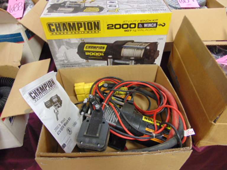 Champion Power Equip. 2000lb winch ATV/UTV Winch kit (condition unknown, may not be complete)