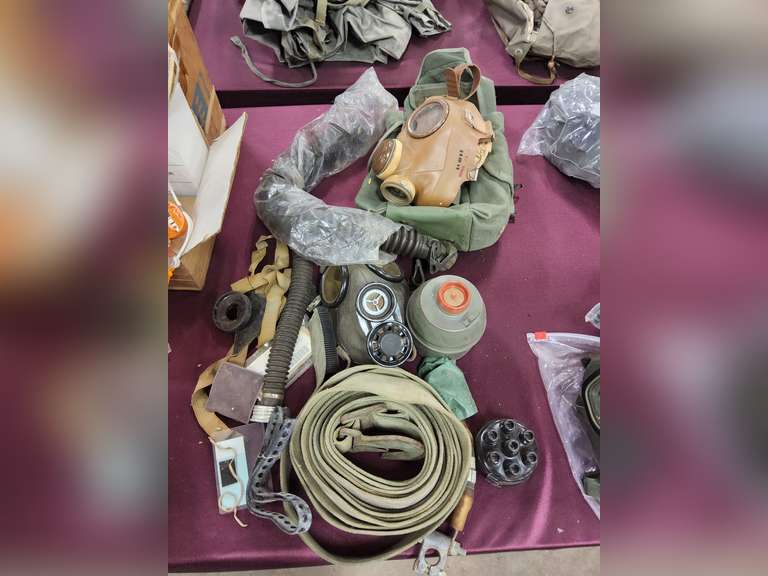 2 gas masks & other misc items SEE PICS