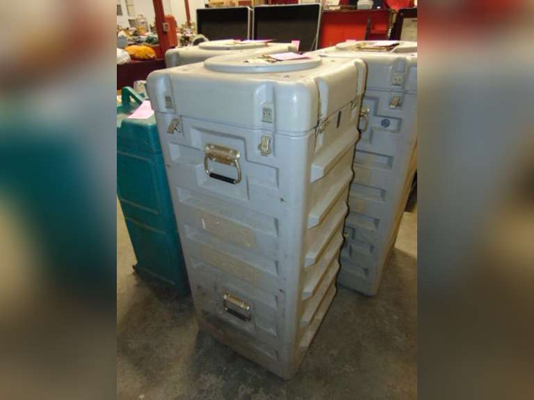 Plastic military case approx 16"x 16"x 46"