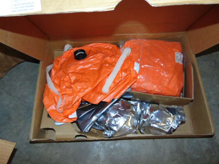 Aireshelta 48-3002F Decon Kit Tyvek F Size S-M Orange & US canvas military water can case (no water can)