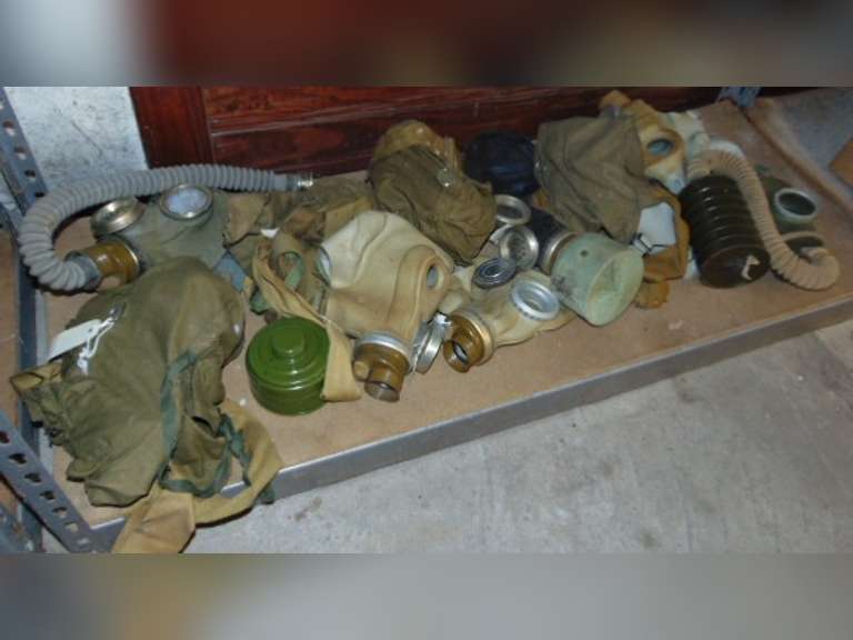 Group of various gas masks (conditions unknown)
