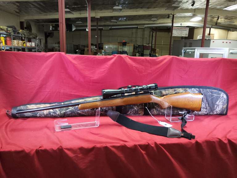 Marlin Mod: 25MN, 22 mag bolt rifle, 1 mag, Nikon Pro Staff 3-9x40 scope, nylon sling, Ser#: 97649306, soft case, 96%