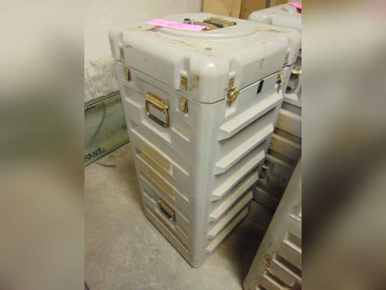 Plastic military case approx 16"x 16"x 46"