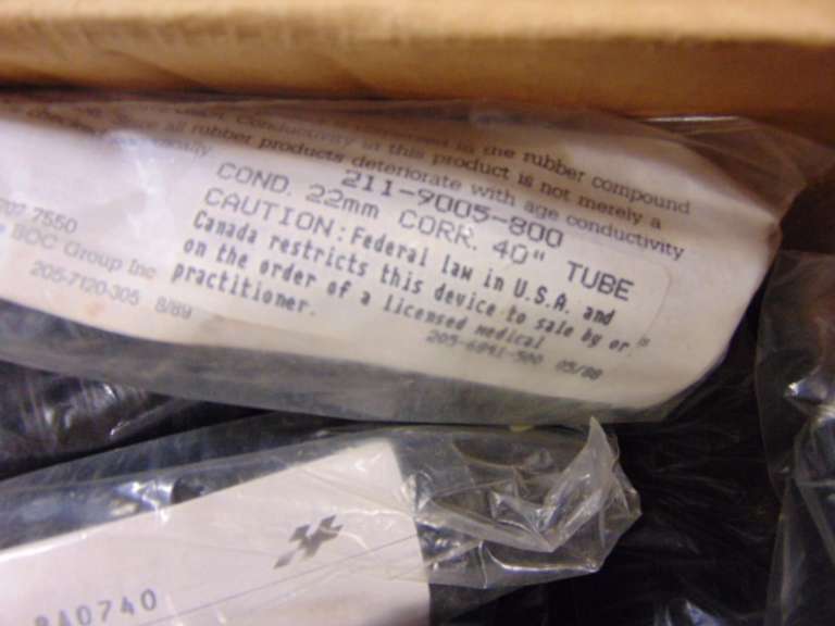 Box of NEW Ohmeda rubber breathing hoses