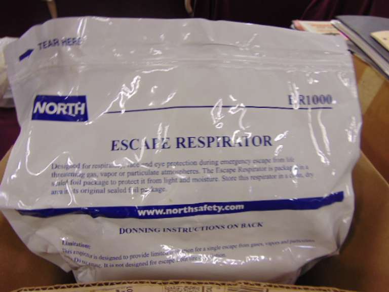 2 NEW North ER1000 escape respirators