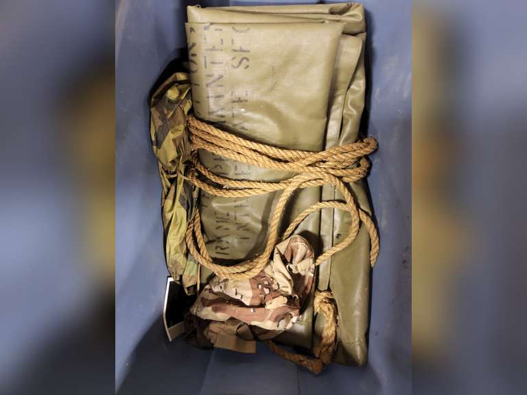 Tote with protective suit & other