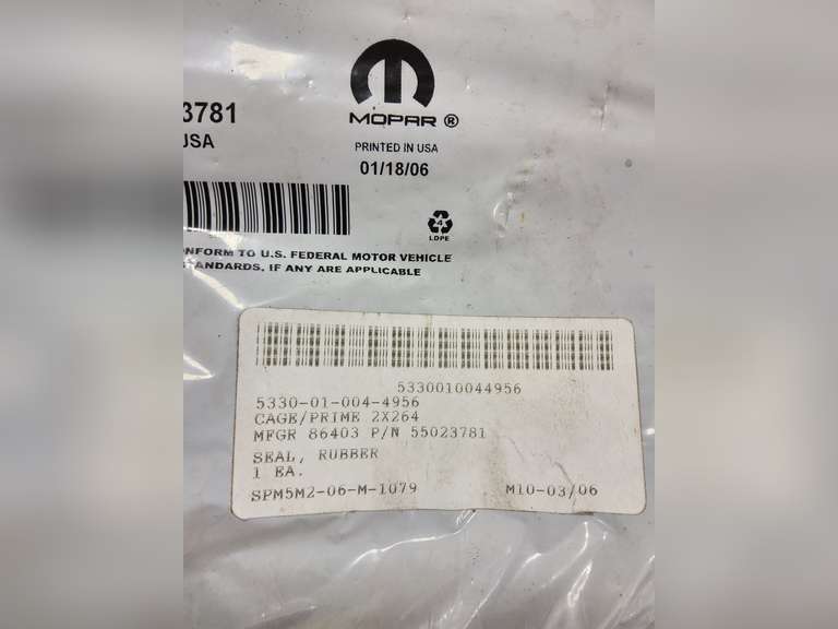 2 NEW MOPAR rubber seals