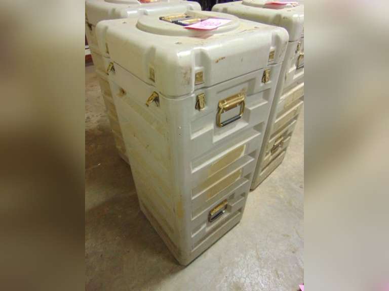 Plastic military case approx 16"x 16"x 46"