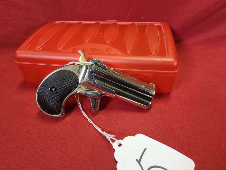 Remington Arms Mod: Derringer, 41 rem fire, derringer, 3" brl, re-nickled, Made 1866-1935, Ser#: 01, 96%