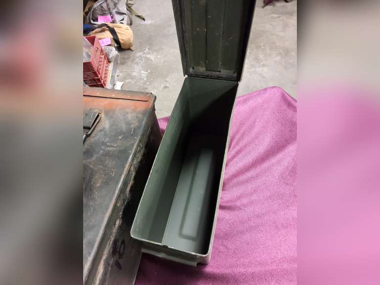 2 metal ammo cans