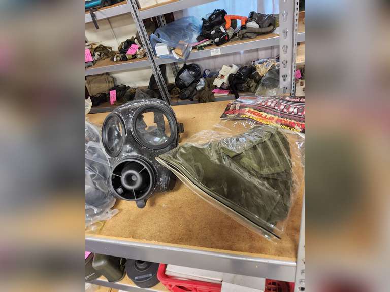 Group of various gas masks & other SEE PICS