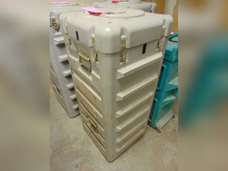 Plastic military case approx 16"x 16"x 46"