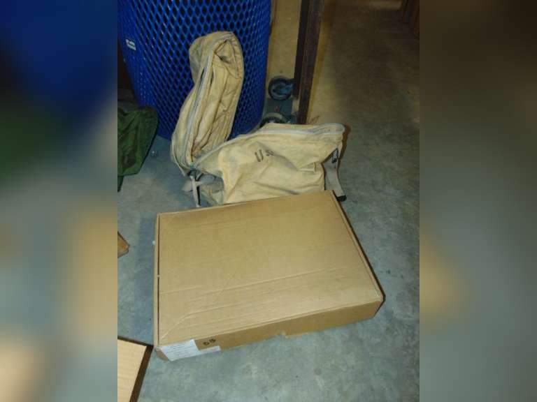 Aireshelta 48-3002F Decon Kit Tyvek F Size S-M Orange & US canvas military water can case (no water can)