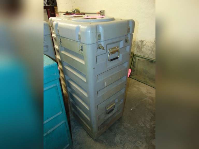 Plastic military case approx 16"x 16"x 46"