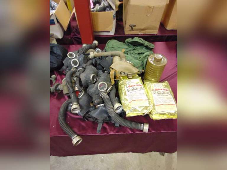 Group of gas masks (appear to be for children) & other SEE PICS ...