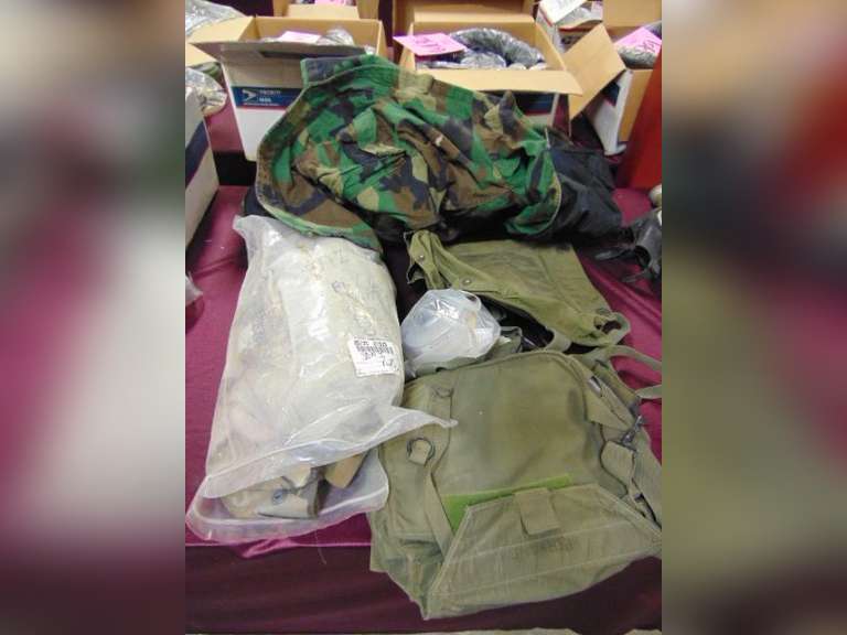 Protective suit, jacket, empty mask bags & other SEE PICS